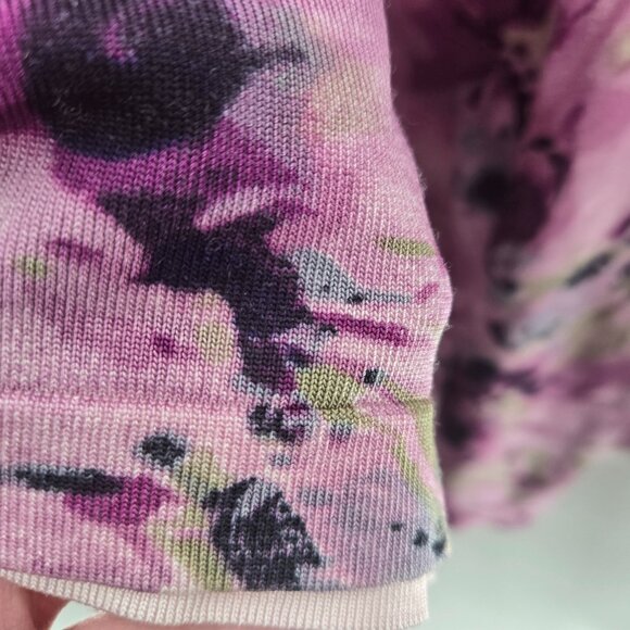 Jones New York Purple Floral Rayon/Nylon/Spandex Short Sleeved Shirt 3x - Picture 4 of 8